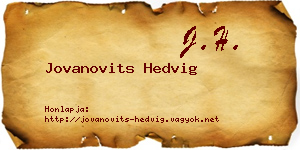 Jovanovits Hedvig névjegykártya